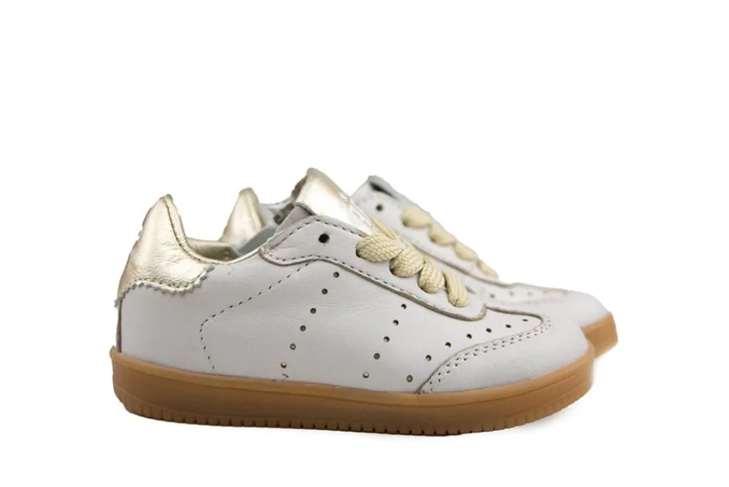 Sneakers^Pinocchio Sneaker Ivoor Goud Combi