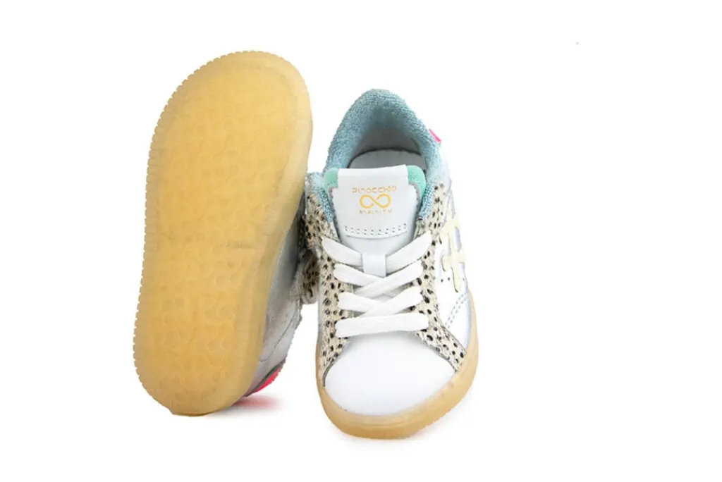 Sneakers^Pinocchio Sneaker Zilver Combi