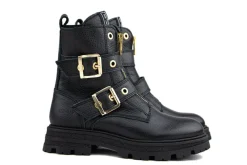 Veterboots En Bikerboots^Red-Rag Red Rag Bikerboot Black Nappa