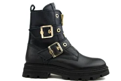 Veterboots En Bikerboots^Red-Rag Red Rag Bikerboot Black Nappa