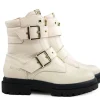 Veterboots En Bikerboots^Red-Rag Red Rag Bikerboot Gespen Beige Nappa