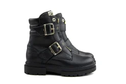 Veterboots En Bikerboots^Red-Rag Red Rag Bikerboot Gespen Black Nappa