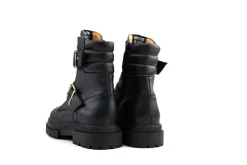 Veterboots En Bikerboots^Red-Rag Red Rag Bikerboot Gespen Black Nappa