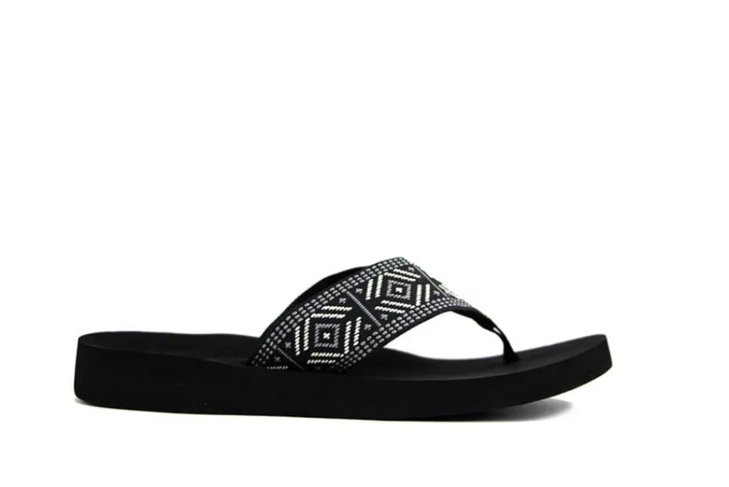 Slippers | Sandalen En Slippers^Reef Spring Woven Black White
