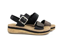 Sandalen | Sandalen En Slippers^Rieker Sandaal Schwarz Natur Rimo Laguno