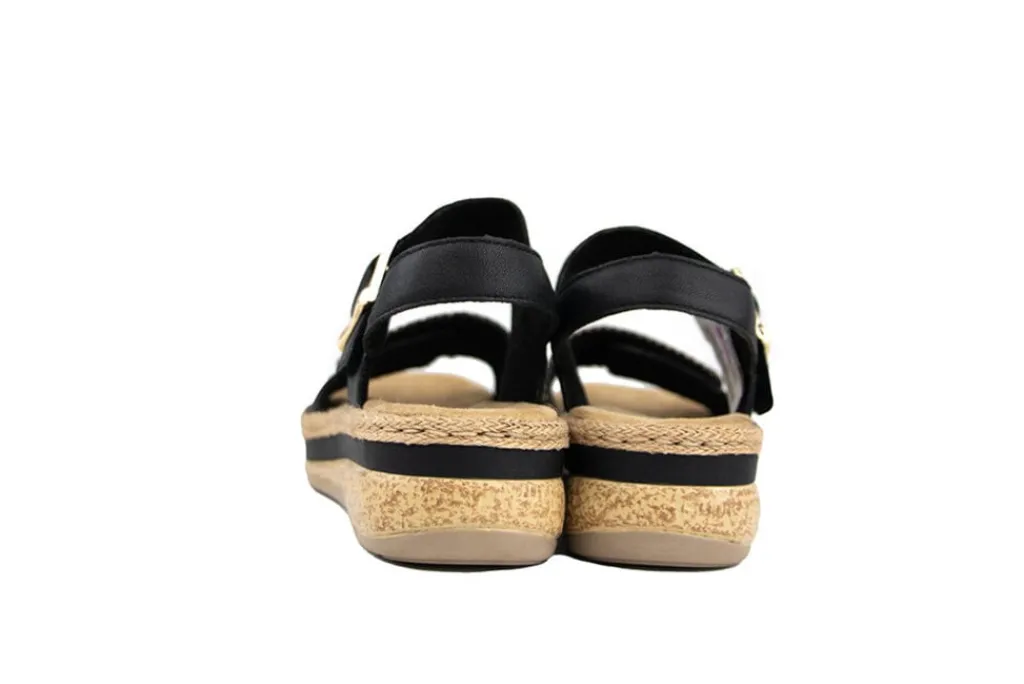 Sandalen | Sandalen En Slippers^Rieker Sandaal Schwarz Natur Rimo Laguno