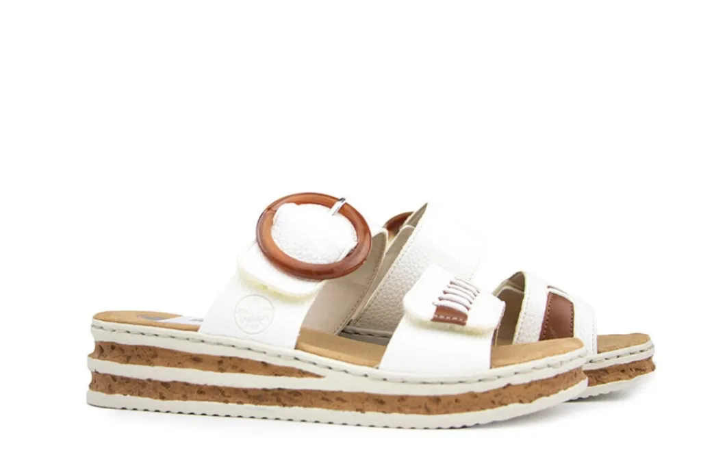 Slippers | Sandalen En Slippers^Rieker Slipper Bogota Weiss Nuss
