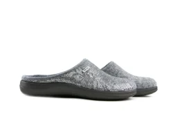 Pantoffels^Rohde Rodhe Muil Grijs Shine