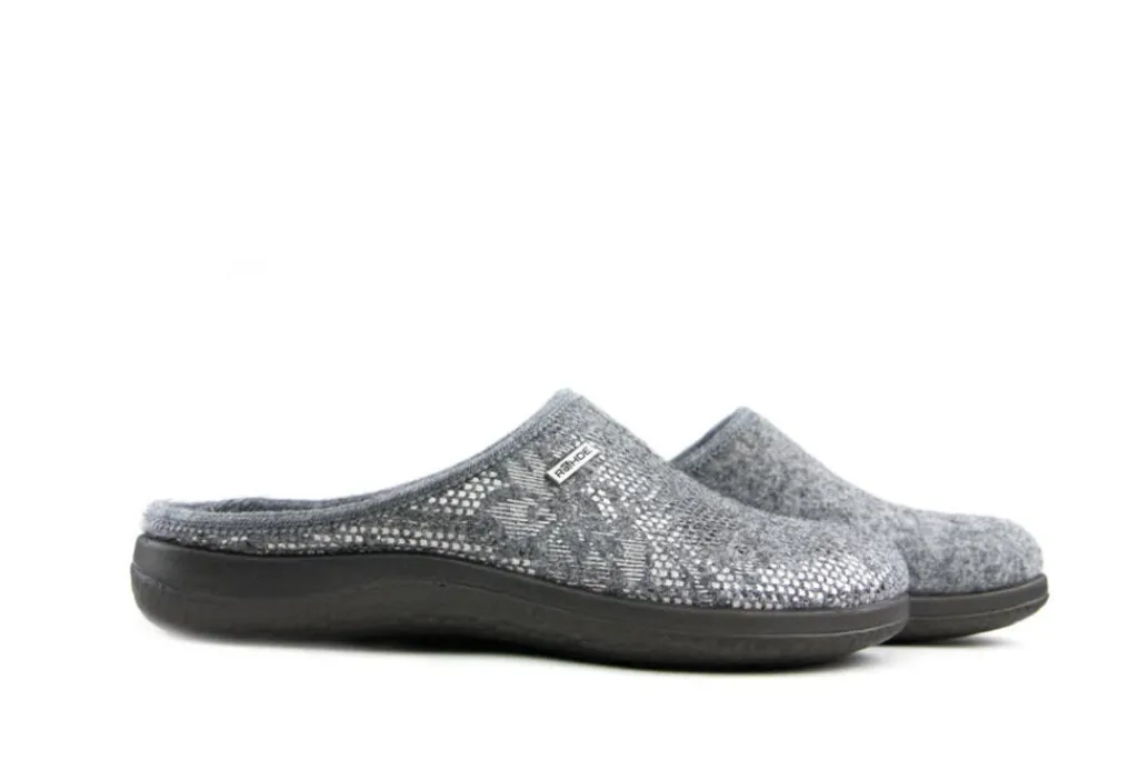 Pantoffels^Rohde Rodhe Muil Grijs Shine