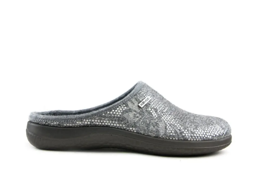 Pantoffels^Rohde Rodhe Muil Grijs Shine