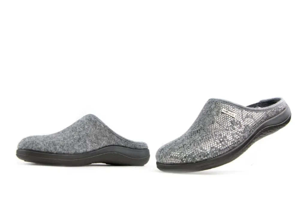 Pantoffels^Rohde Rodhe Muil Grijs Shine