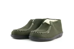 Pantoffels^Rohde Hoge Pantoffel Olijfgroen