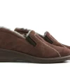 Pantoffels^Rohde Instapper met Bont Espresso