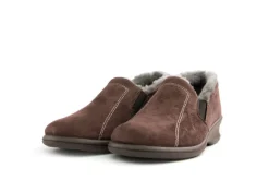 Pantoffels^Rohde Instapper met Bont Espresso