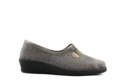 Pantoffels^Rohde Instappers Grijs Linen Print