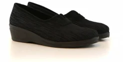 Pantoffels^Rohde Instappers Zwart Velour Print
