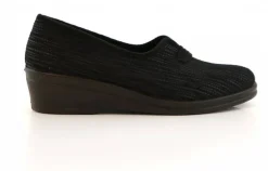Pantoffels^Rohde Instappers Zwart Velour Print