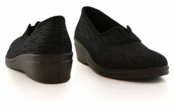 Pantoffels^Rohde Instappers Zwart Velour Print