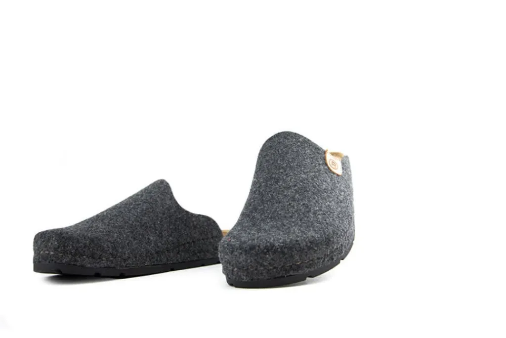 Pantoffels^Rohde Muil Anthracite Softfilz