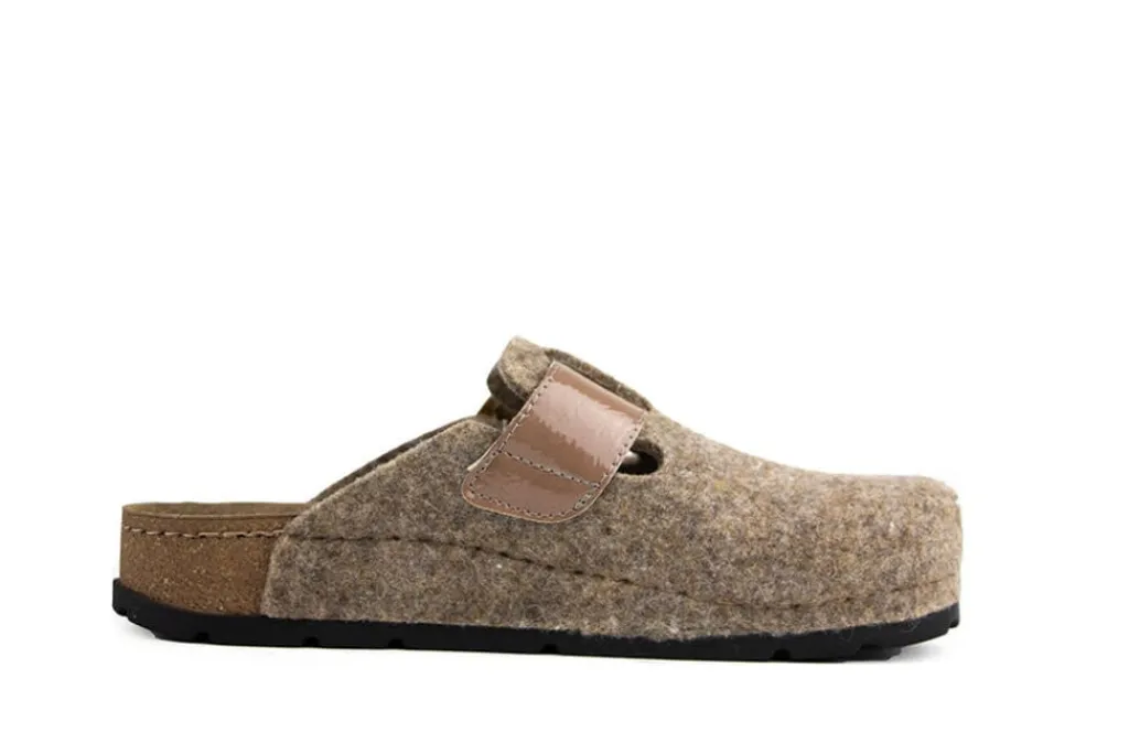 Pantoffels^Rohde Muil Linen Filz