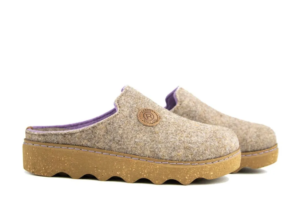 Pantoffels^Rohde Muil Linen Softfilz