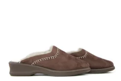Pantoffels^Rohde Muil Microvelour Espresso