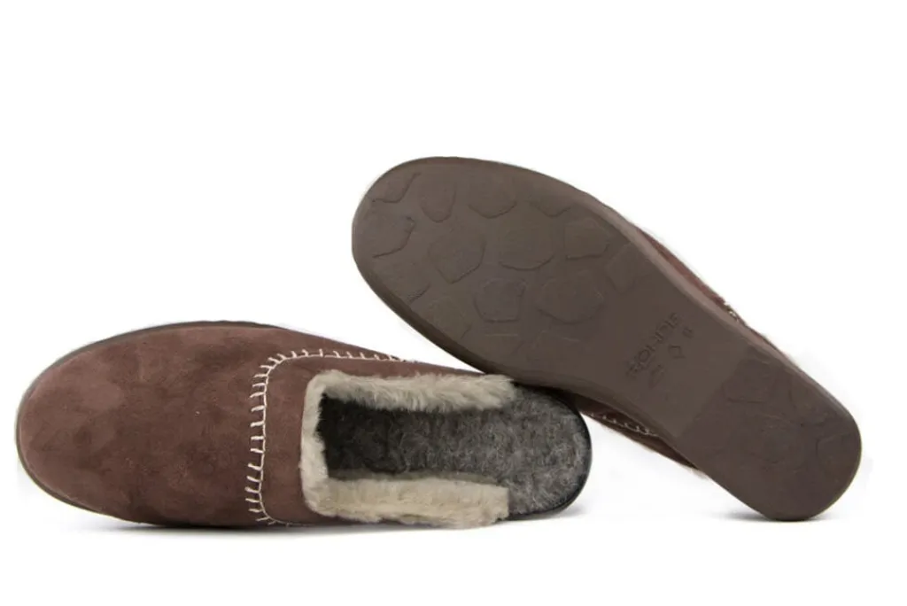 Pantoffels^Rohde Muil Microvelour Espresso