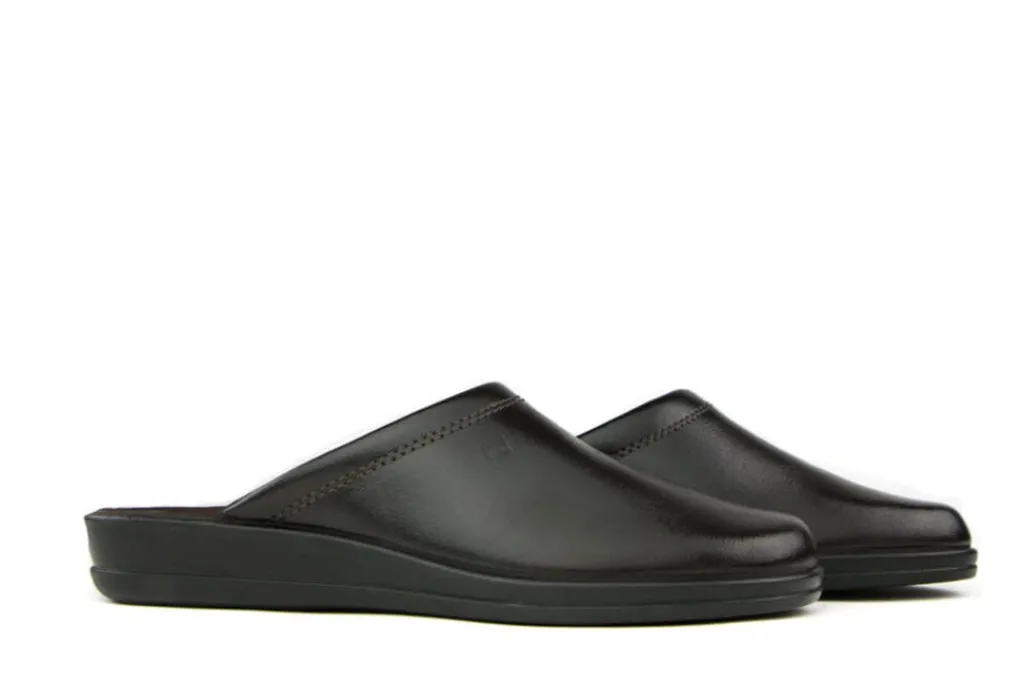 Pantoffels^Rohde Muil Mocca Leder