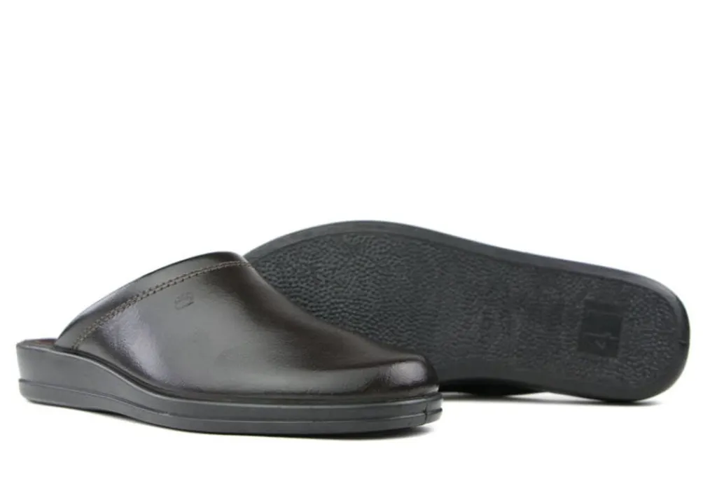 Pantoffels^Rohde Muil Mocca Leder
