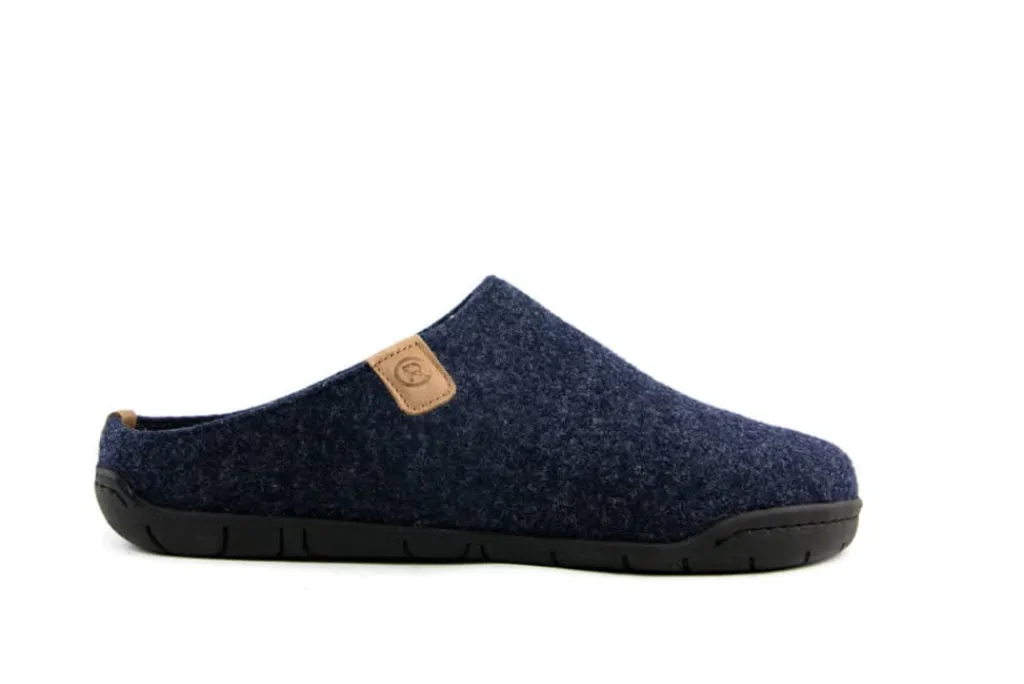 Pantoffels^Rohde Muil Softfilz Donkerblauw