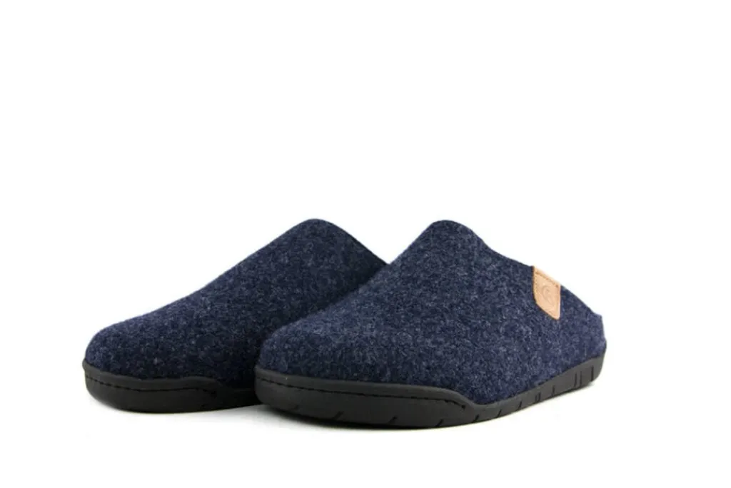 Pantoffels^Rohde Muil Softfilz Donkerblauw