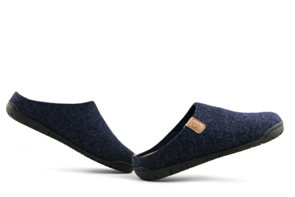 Pantoffels^Rohde Muil Softfilz Donkerblauw