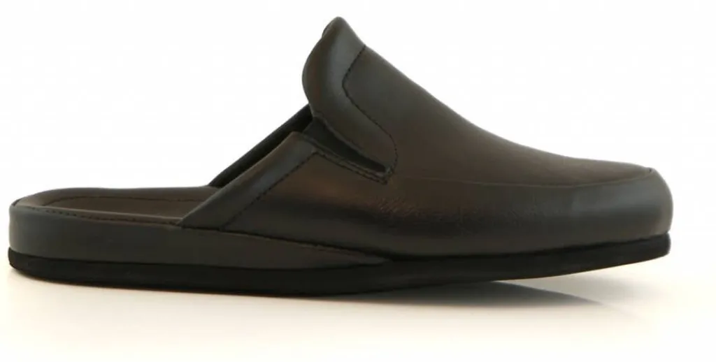 Pantoffels^Rohde Muilen Zwart Leer