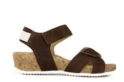 Sandalen En Slippers | Wijdte K^Durea Sandaal Donkerbruin Kurk K-leest