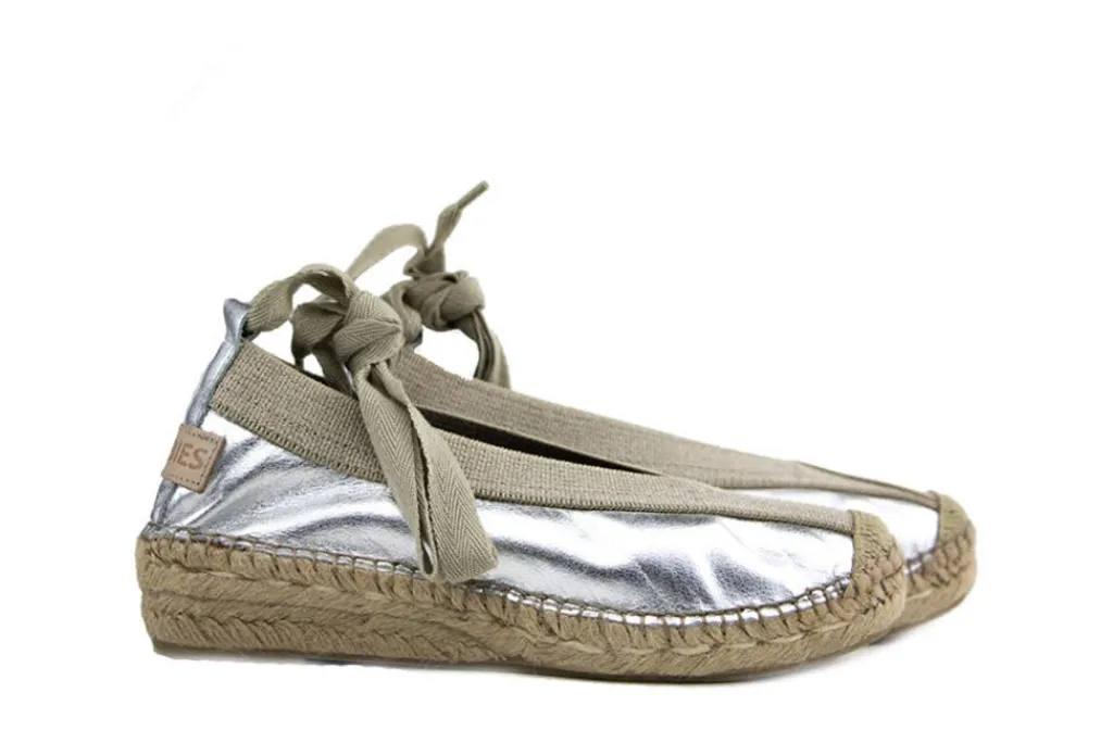Espadrilles^Shabbies Palma Kimono Metal Silver
