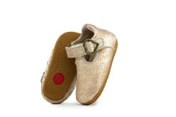 Babyschoenen Meisjes^Shoesme Baby Proof Bandschoen Gold Snake