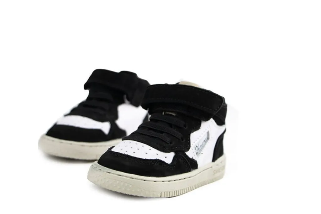 Sneakers^Shoesme Babyproof Hoge Sneaker Black White