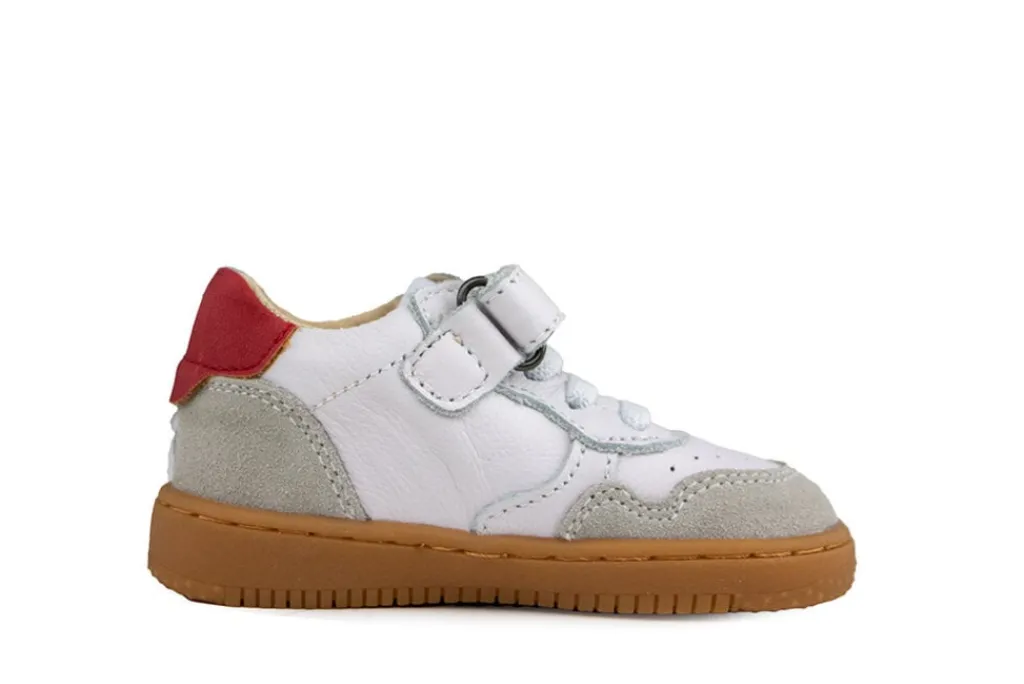 Babyschoenen Jongens^Shoesme Extreme Flex Sneaker White Grey Red