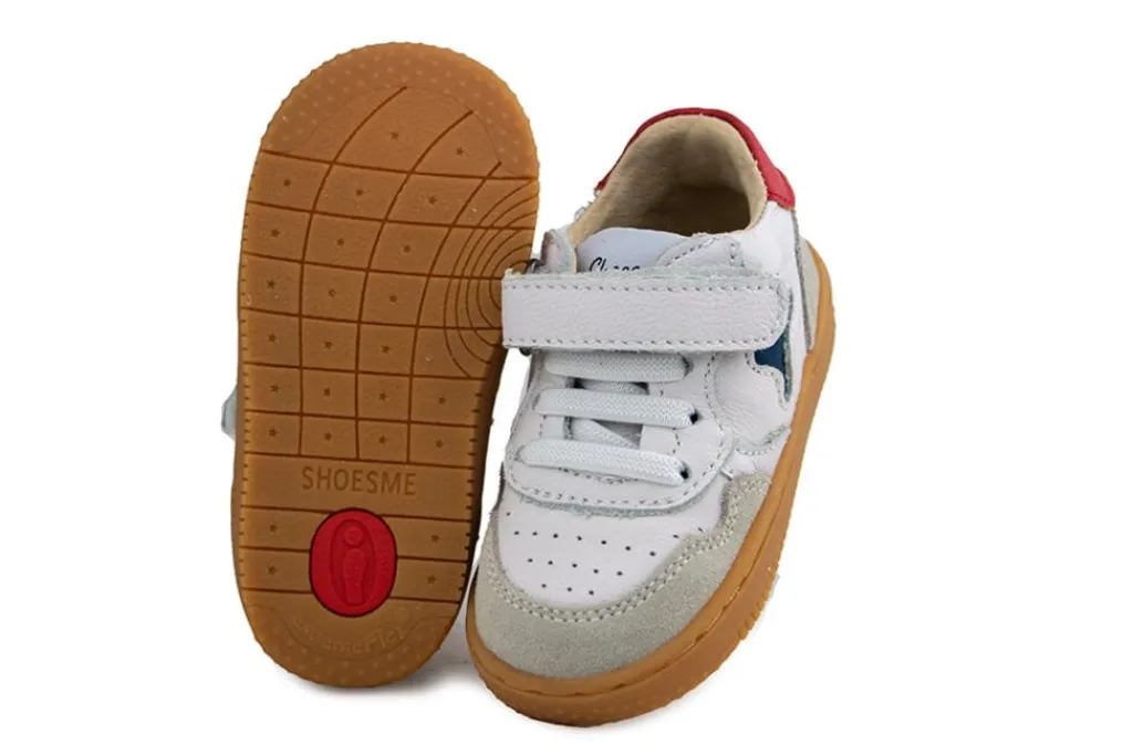 Babyschoenen Jongens^Shoesme Extreme Flex Sneaker White Grey Red
