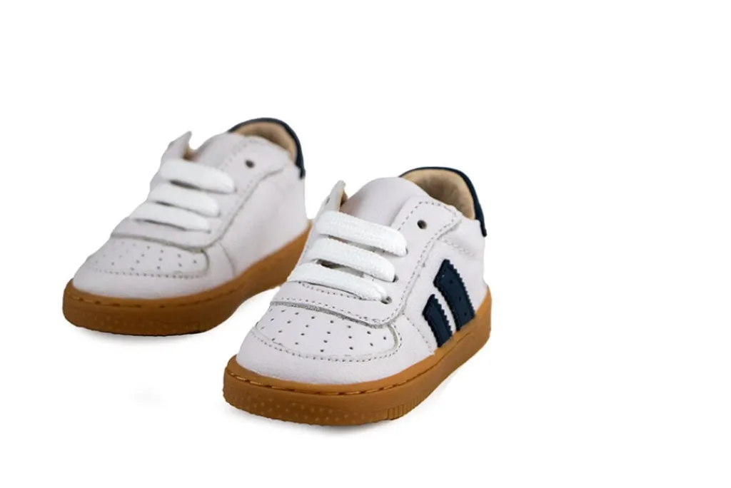 Babyschoenen Jongens^Shoesme Extreme Flex White Sneaker White Dark Blue