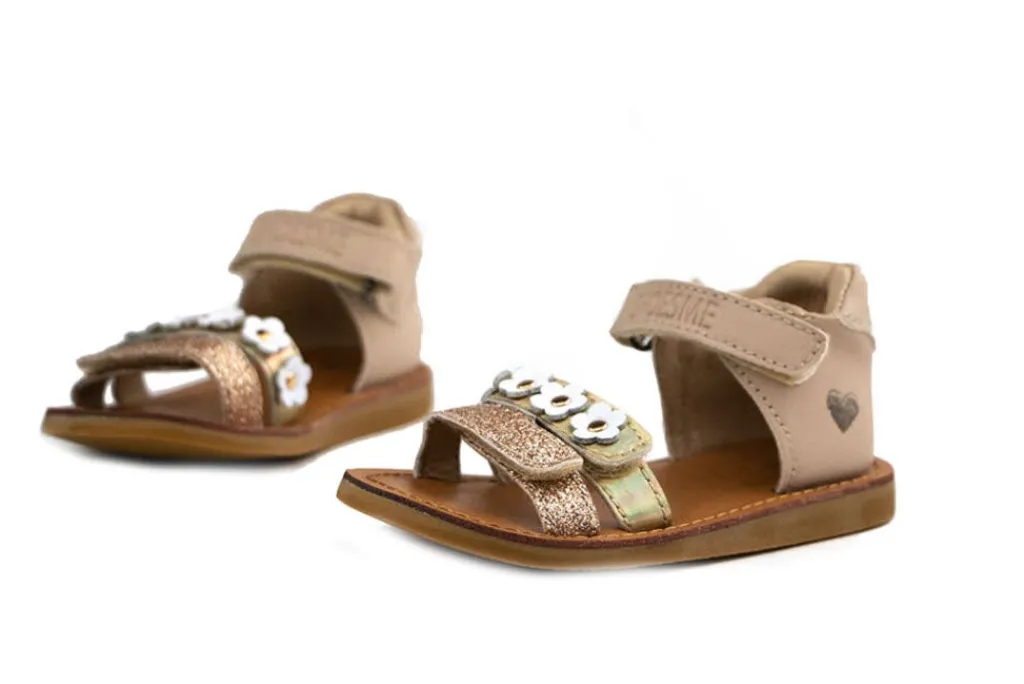 Sandalen | Sandalen En Slippers^Shoesme Sandaal Gold Beige Bloem