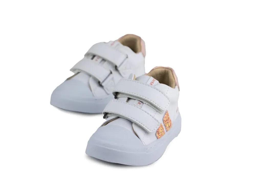 Sneakers^Shoesme Sneaker Klittenband White Pink