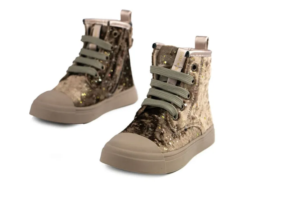 Veterboots En Bikerboots^Shoesme Veterboot Gold