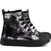 Veterboots En Bikerboots^Shoesme Veterboot Old Silver