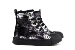 Veterboots En Bikerboots^Shoesme Veterboot Old Silver