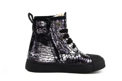 Veterboots En Bikerboots^Shoesme Veterboot Old Silver