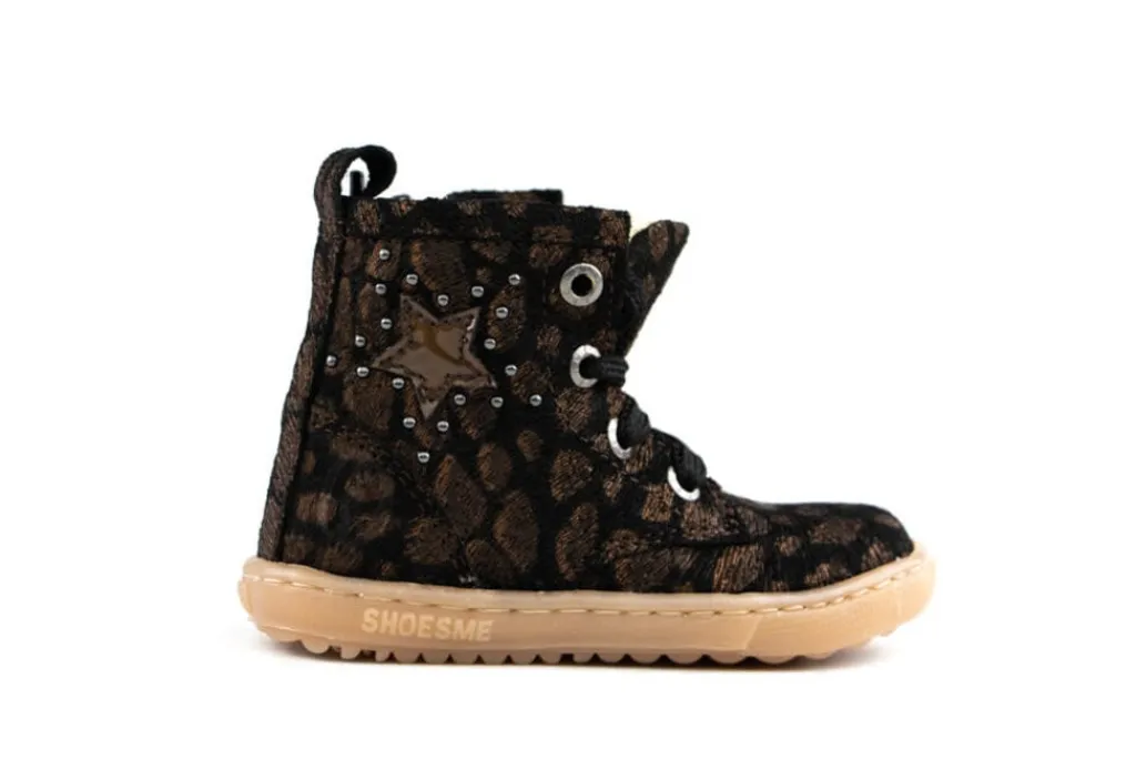 Veterboots En Bikerboots^Shoesme Veterboots Zwart Extreme Flex Bronze