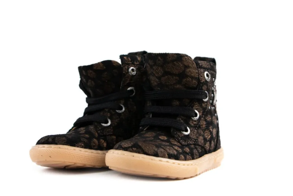 Veterboots En Bikerboots^Shoesme Veterboots Zwart Extreme Flex Bronze