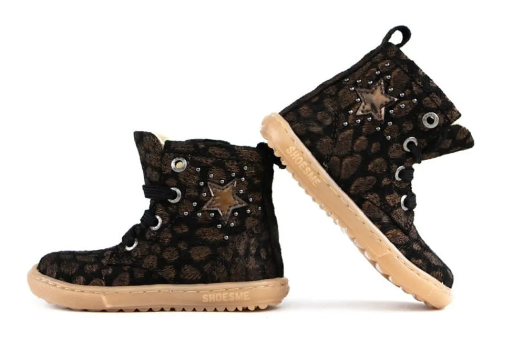 Veterboots En Bikerboots^Shoesme Veterboots Zwart Extreme Flex Bronze