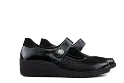 Wijdte H | (klitten)bandschoenen^Solidus Bandschoen Helia Schwarz